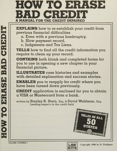 How to erase bad credit