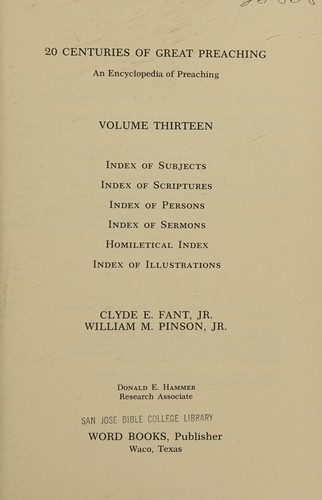 20 Centuries of Great Preaching (Vol 13)