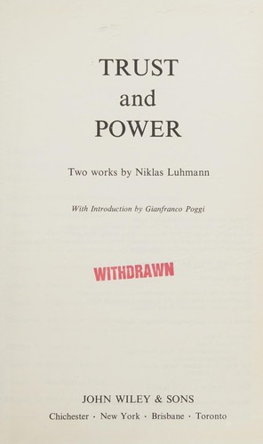 Trust and Power