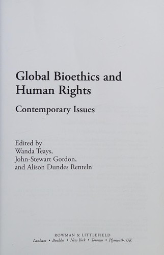 Global Bioethics and Human Rights