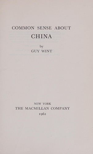 Common sense about China