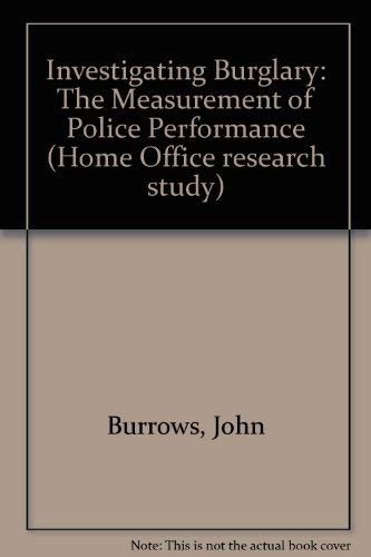 Investigating Burglary (Home Office Research Study)