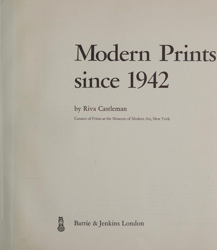 Modern prints since 1942