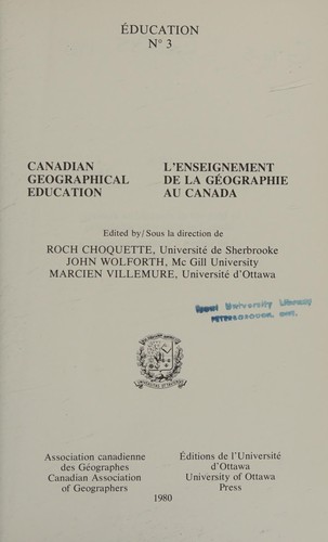 Canadian geographical education
