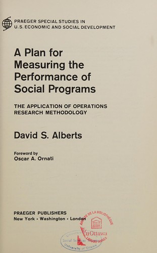 A plan for measuring the performance of social programs