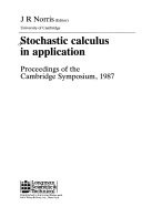 Stochastic Calculus In Application Proceedings (Pitman Research Notes in Mathematics)