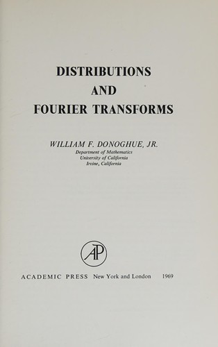 Distributions and Fourier transforms