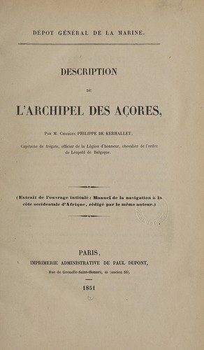 Description de l'archipel des Açores