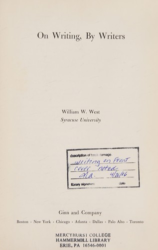 On writing, by writers