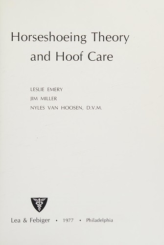 Horseshoeing theory and hoof care