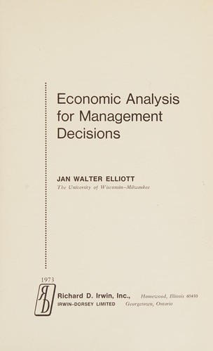 Economic analysis for management decisions