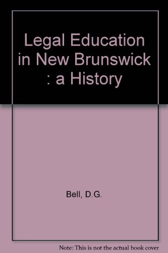 Legal education in New Brunswick