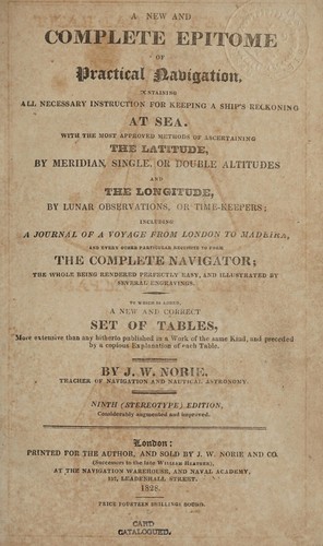 A new and complete epitome of practical navigation