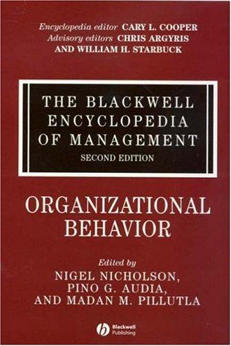 The Blackwell encyclopedia of management