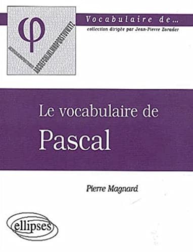 Vocabulaire de pascal
