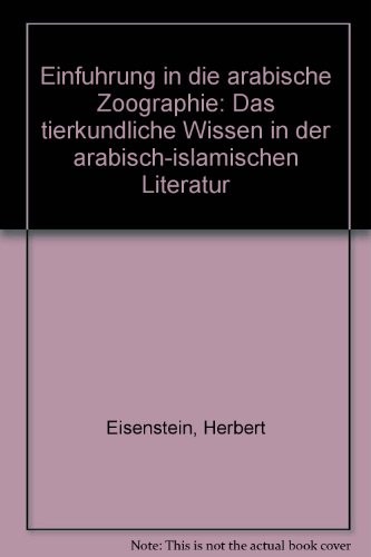 Einführung in die arabische Zoographie