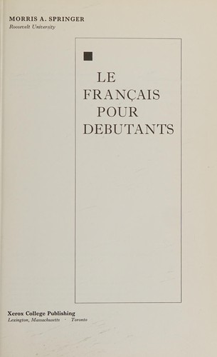 Le Français pour débutants