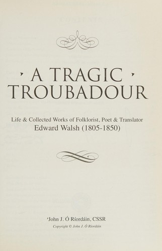 A Tragic Troubadour