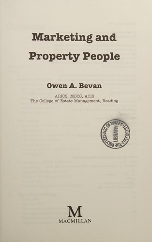 Marketing and property people