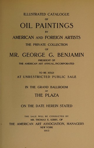 Illustrated catalogue of oil paintings by American and foreign artists