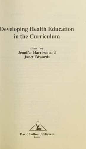 Developing health education in the curriculum