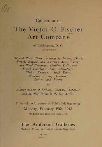 Collection of the Victor G. Fischer Art Company of Washington, D.C. (incorporated)