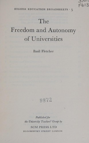 The freedom and autonomy of universities