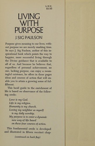 Living with purpose