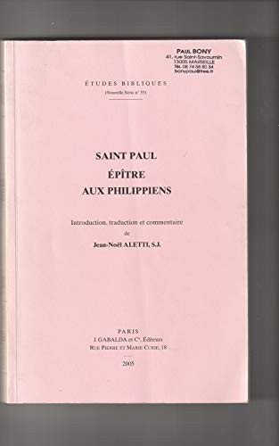 Saint Paul, Epître aux Philippiens