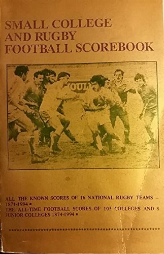 Small college and rugby football scorebook