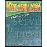 Vocabulary for Acheivement