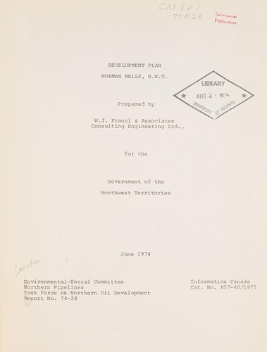 DEVELOPMENT PLAN NORMAN WELLS, N.W.T