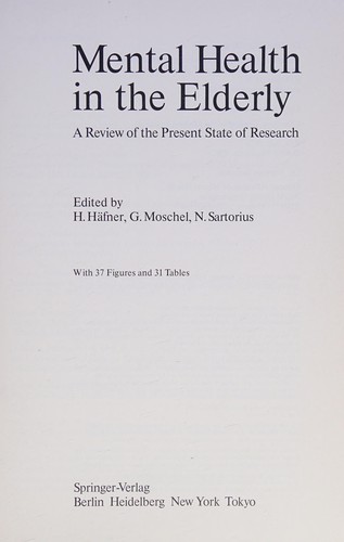 Mental Health in the Elderly