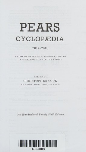 Pears' Cyclopaedia 2017-2018