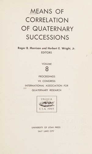 Means of correlation of quaternary successions