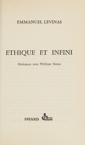 Ethique et infini