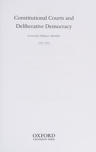 Constitutional courts and deliberative democracy
