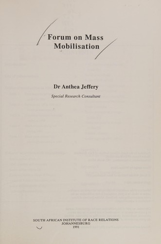 Forum on mass mobilisation