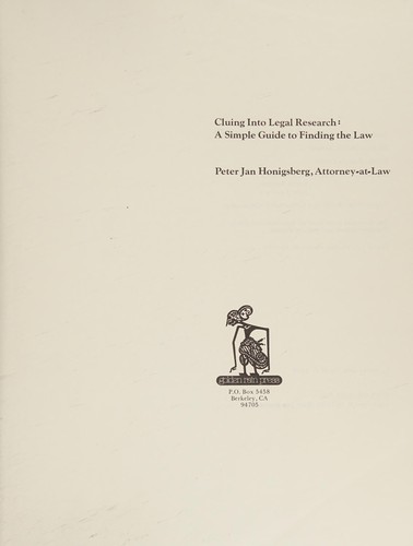 Cluing into legal research