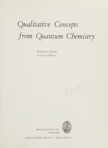 Qualitative concepts from quantum chemistry