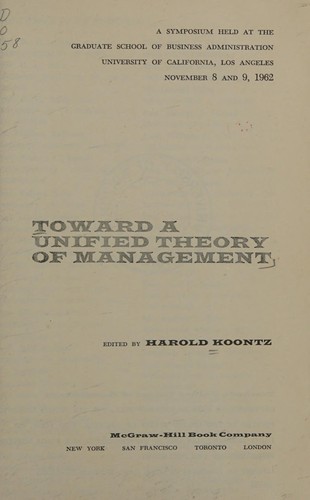 Toward a unified theory of management