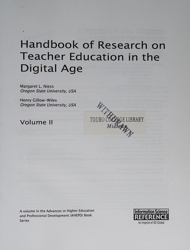Handbook of research on teacher education in the digital age