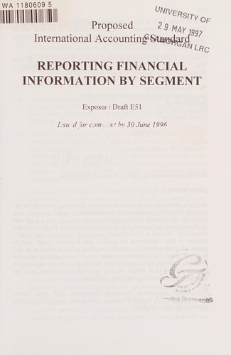Reporting financial information by segment