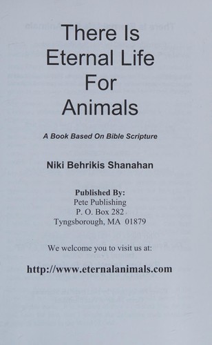 There is eternal life for animals