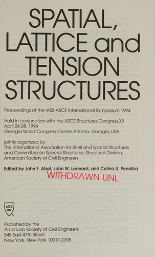 Spatial, lattice, and tension strutures