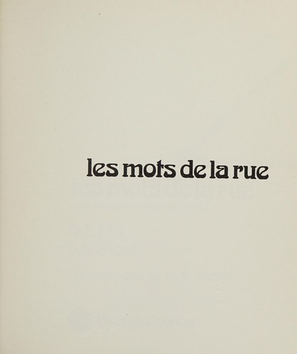 Les Mots De La Rue