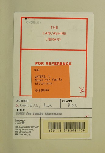 Notes for family historians
