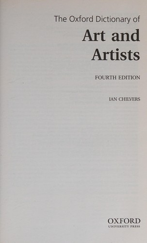 The Oxford dictionary of art and artists