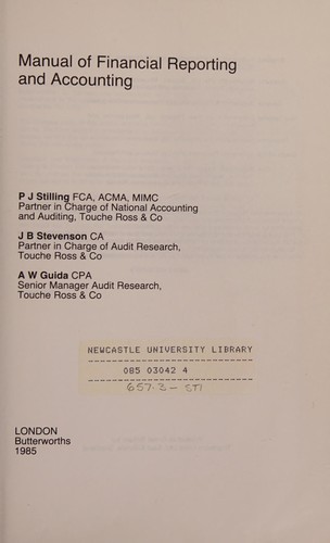 Manual of financial reporting and accounting