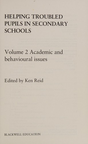 Helping troubled pupils in secondary schools
